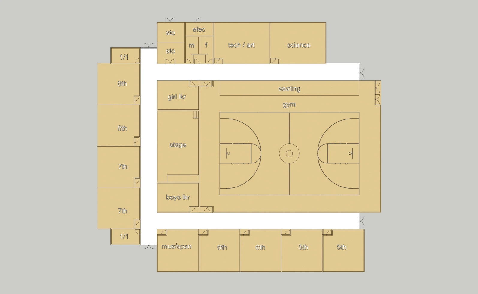 Crestwell School expansion rendering