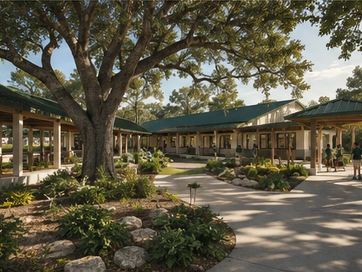 Concept rendering, courtyard
