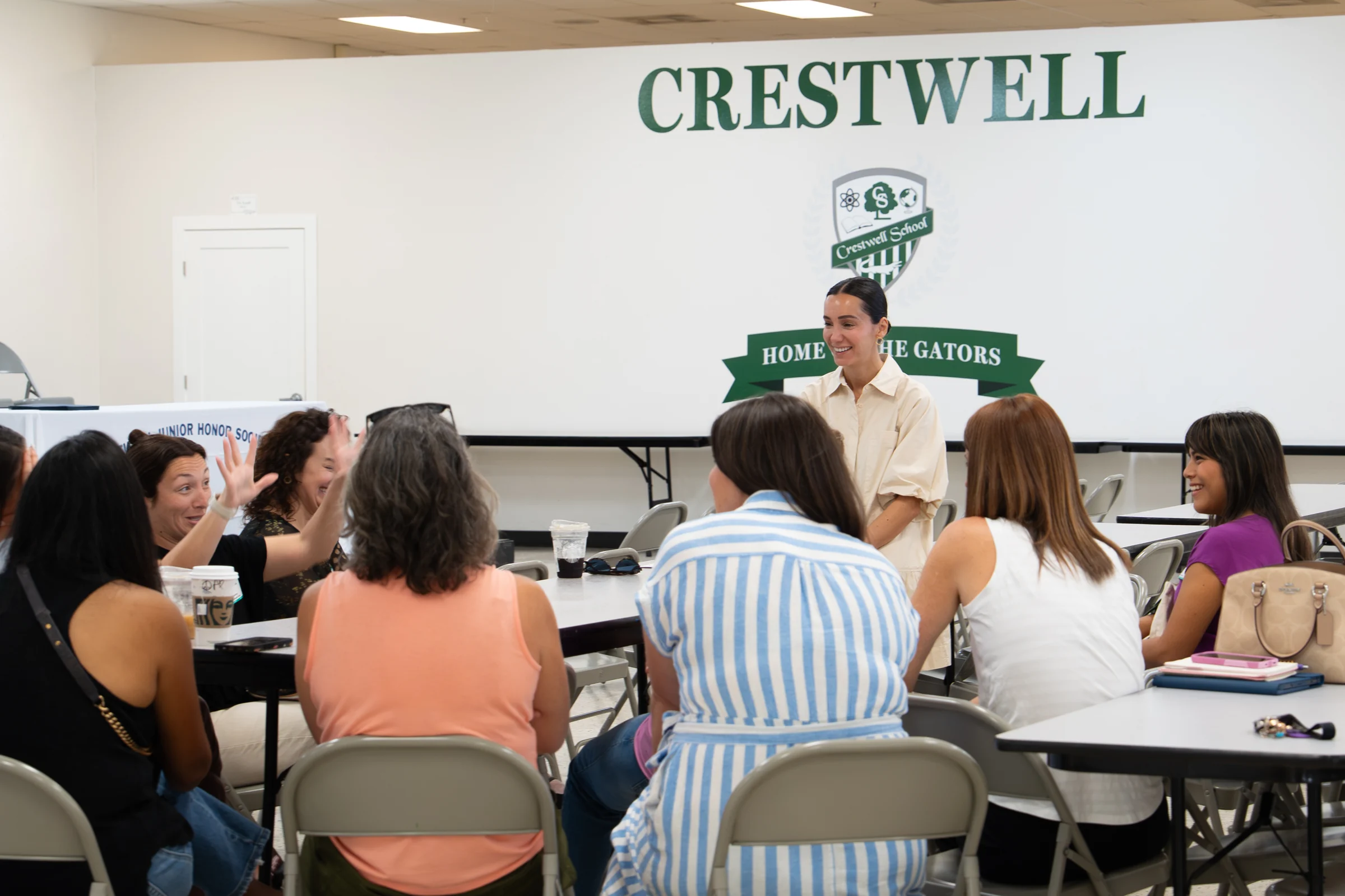 A parent meeting at one of the schools we serve